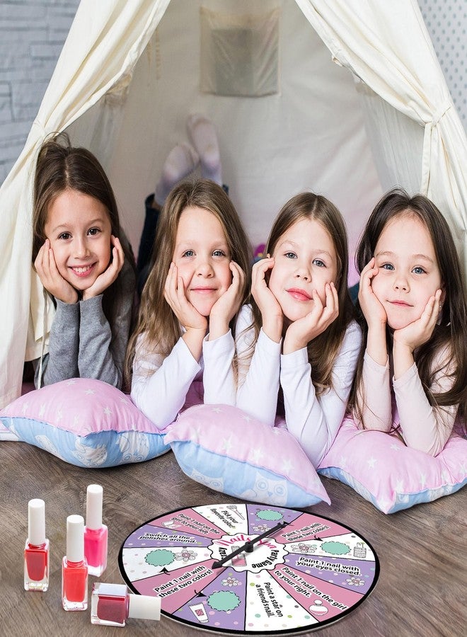 Hollowfly Spa Party Game with Spinner Game Board Nail Challenge Game Board for Sleepover Party Spa Party Slumber Party Supplies Party Pajama Party Spa Birthday Party Favors - Image 5